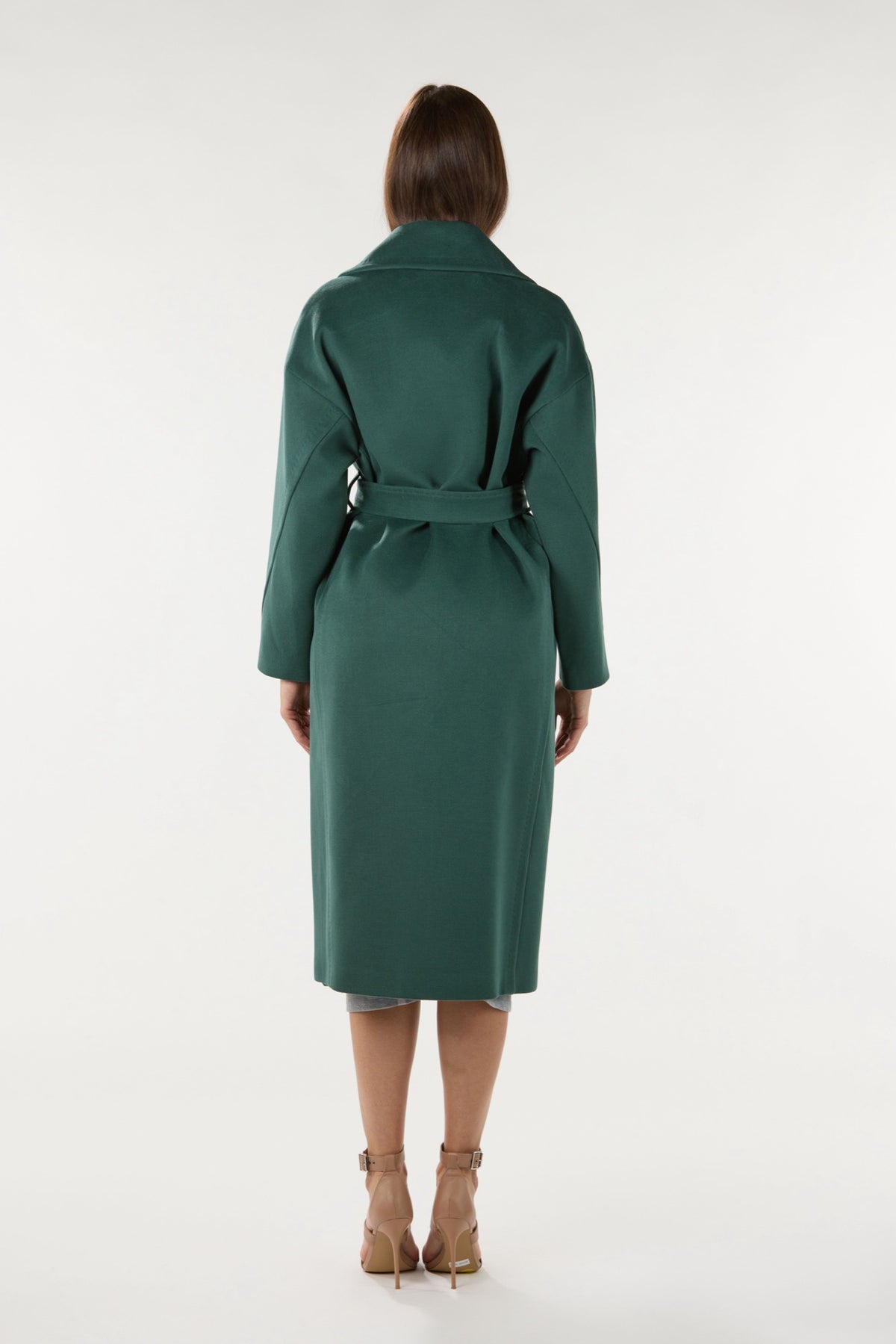 Long Green Cashmere Coat