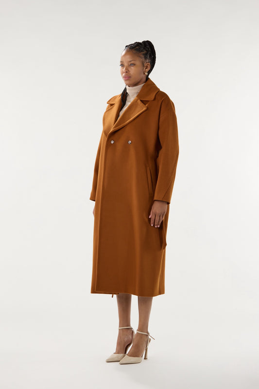 Long Brown Cashmere Coat