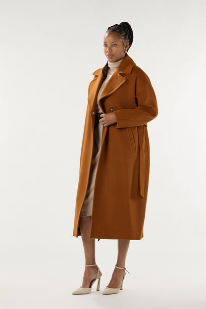 Long Brown Cashmere Coat