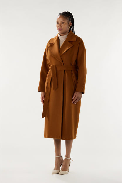 Long Brown Cashmere Coat
