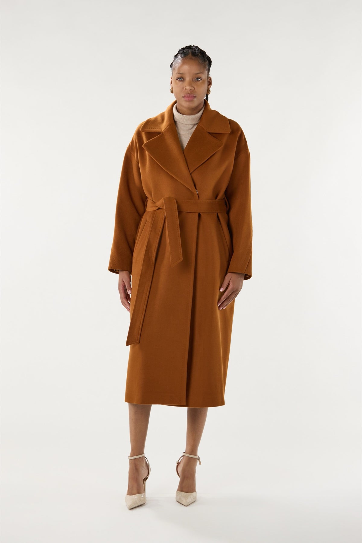 Long Brown Cashmere Coat