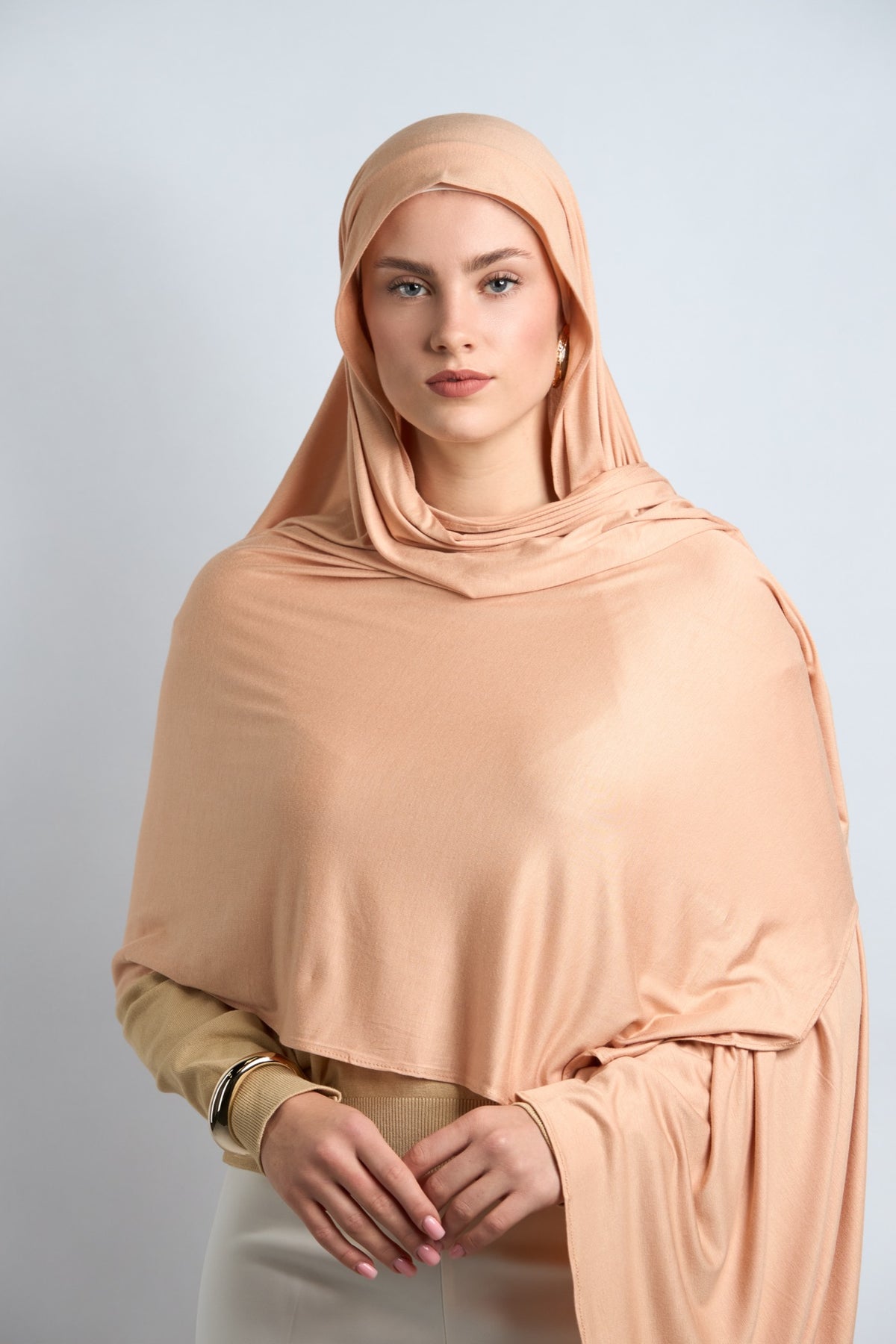 Premium Cotton Jersey Hijab Salmon Pink 