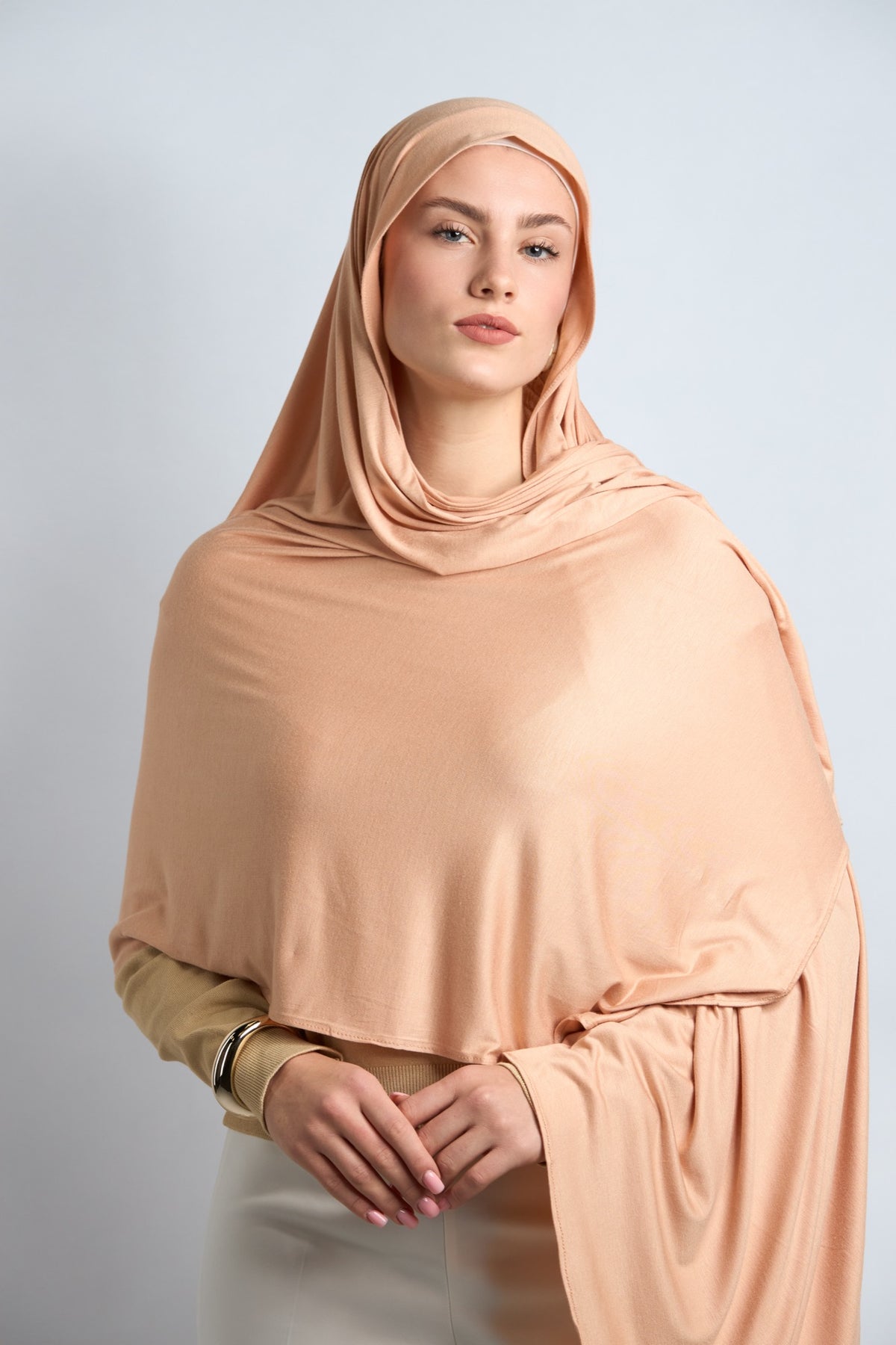 Premium Cotton Jersey Hijab Salmon Pink 
