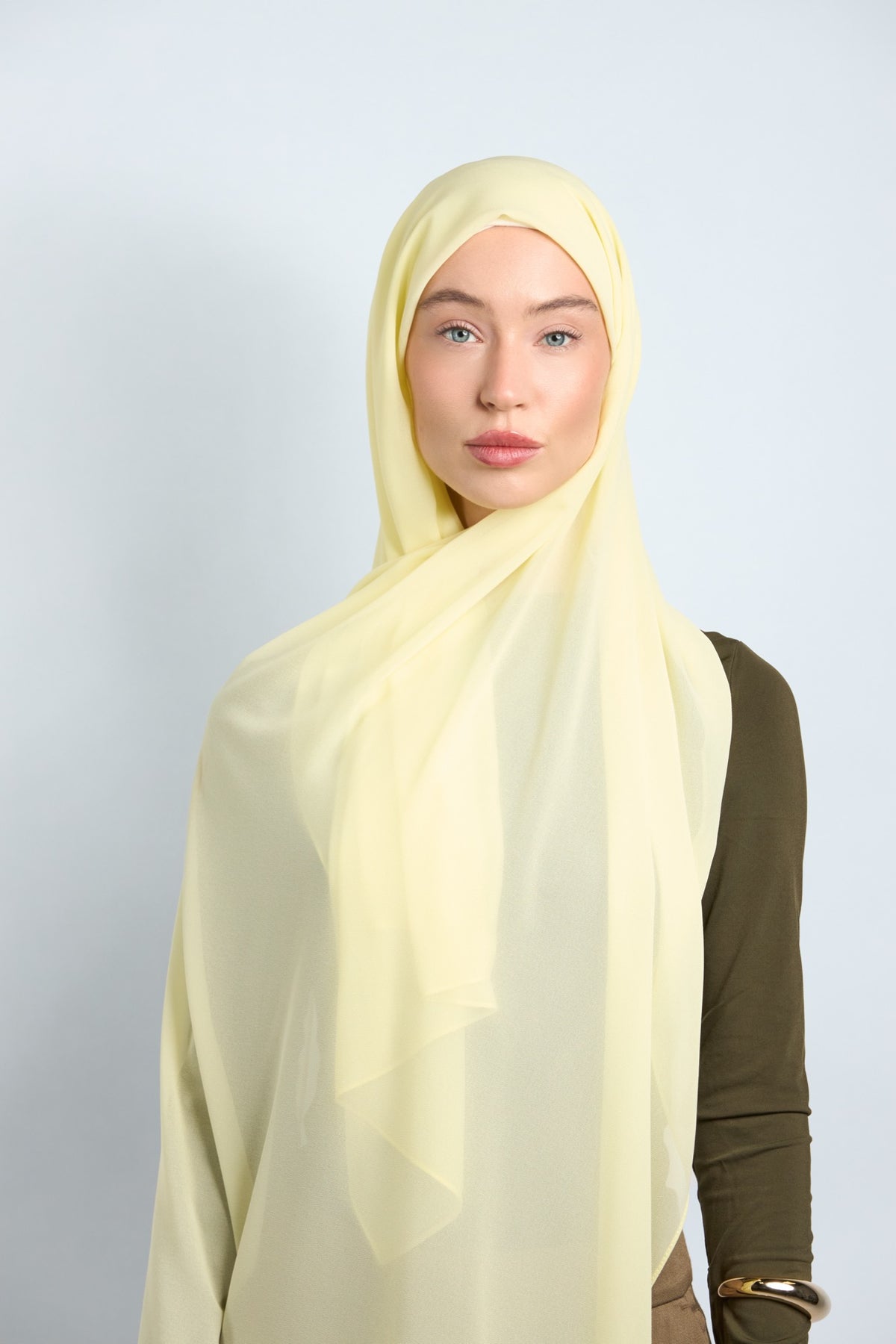 Premium Chiffon Hijab Yellow 