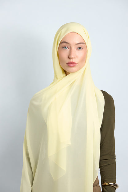 Premium Chiffon Hijab Yellow 