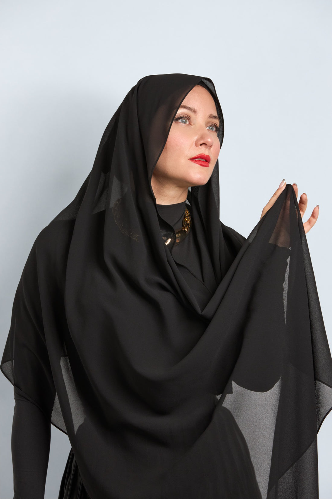 Premium Chiffon Hijab Black 