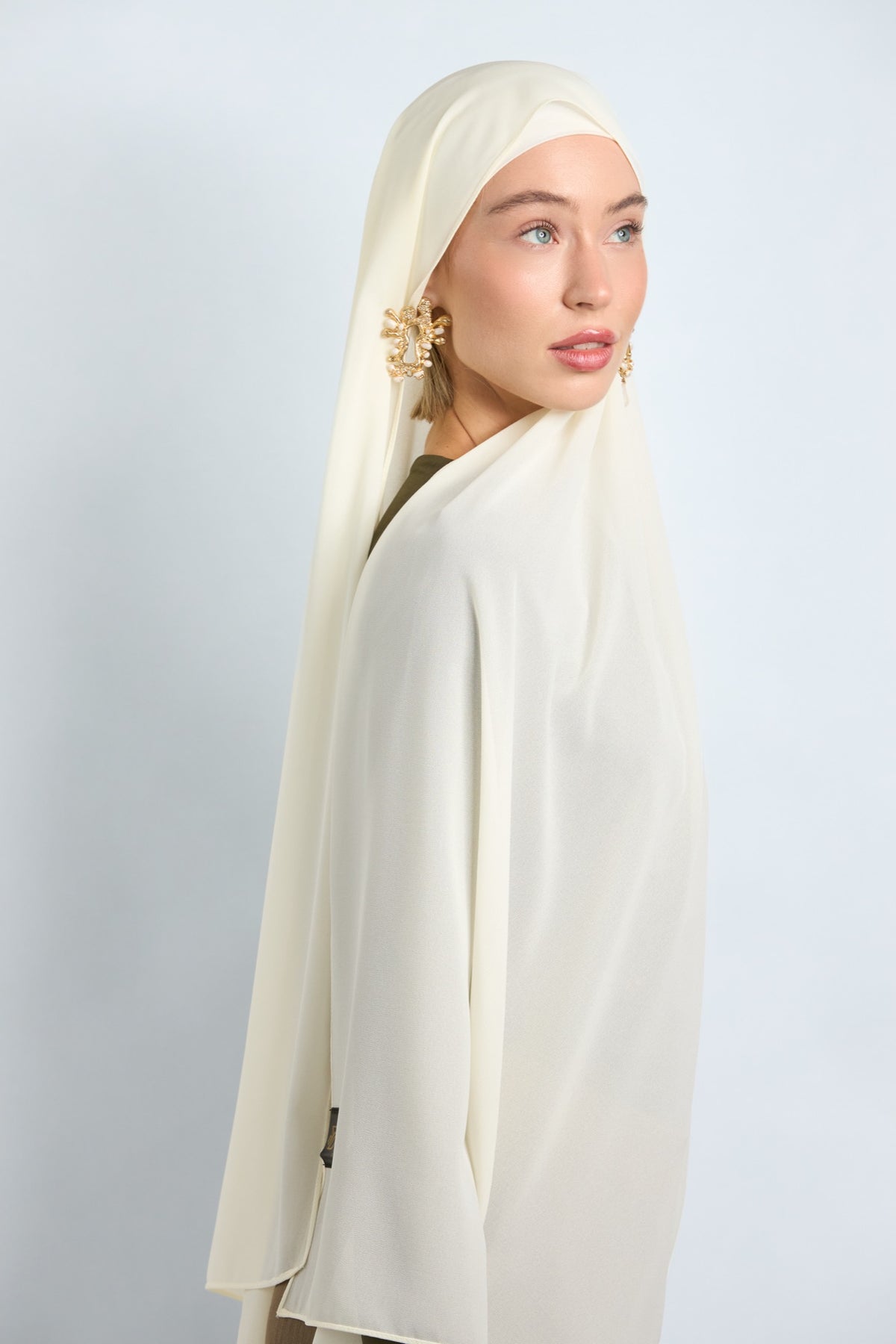 Premium Chiffon Hijab Fade Yellow 