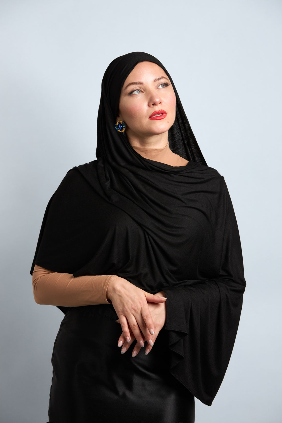 Premium Cotton Jersey Hijab Black 