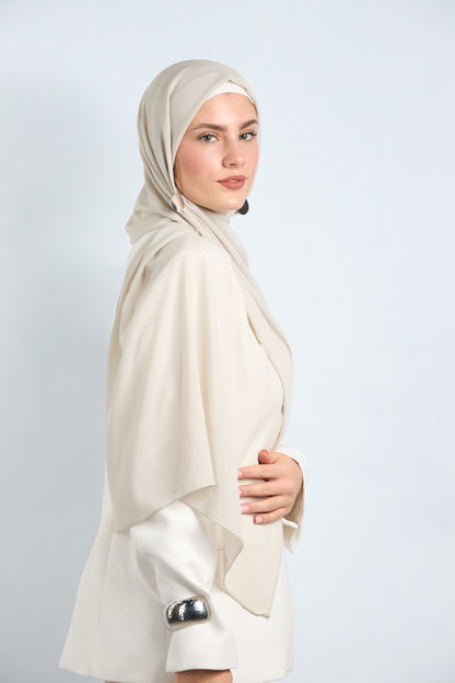 Premium Chiffon Hijab Abalone Gray 