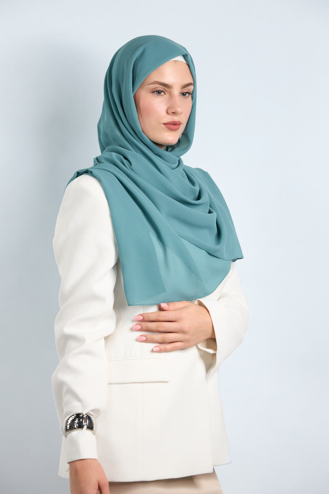 Premium Chiffon Hijab Turquoise 