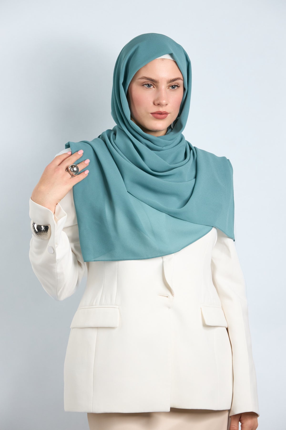 Premium Chiffon Hijab Turquoise 
