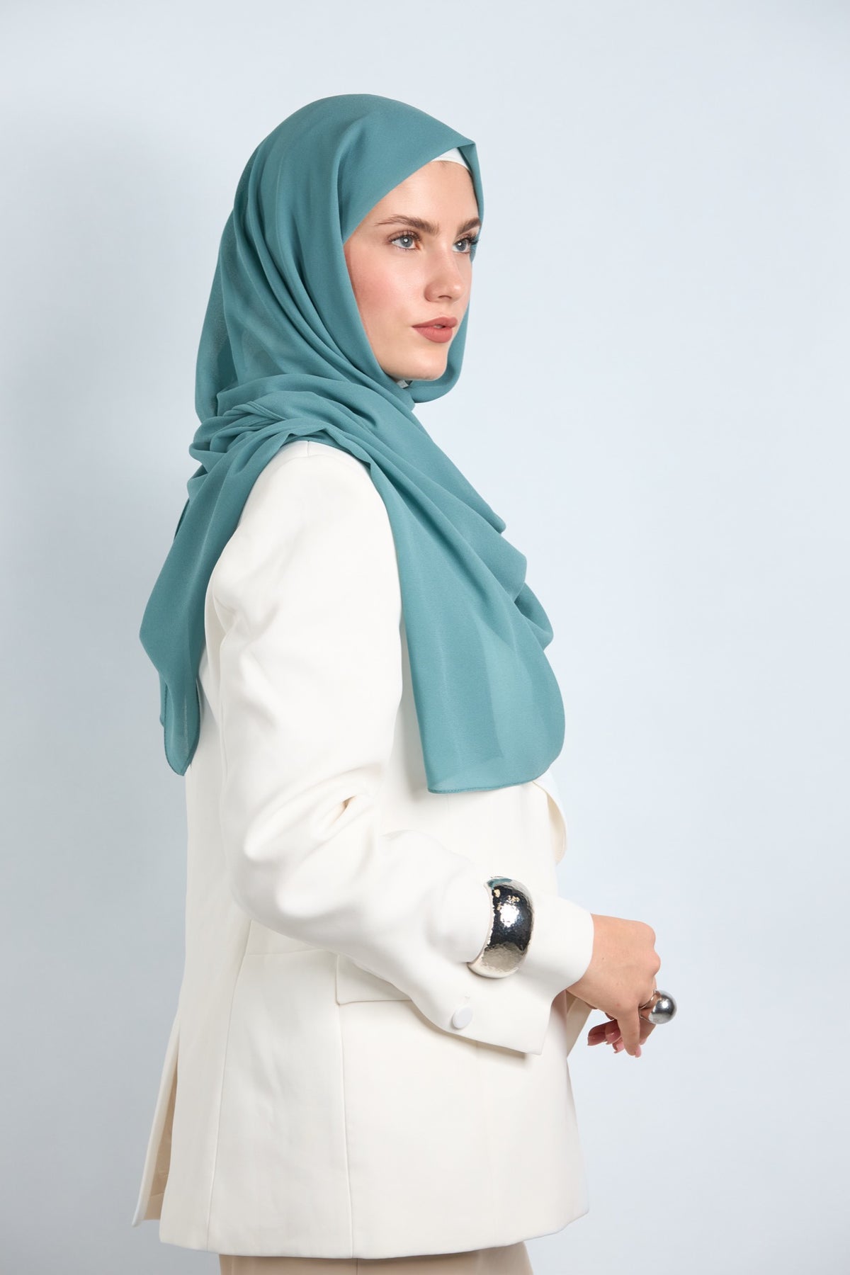 Premium Chiffon Hijab Turquoise 