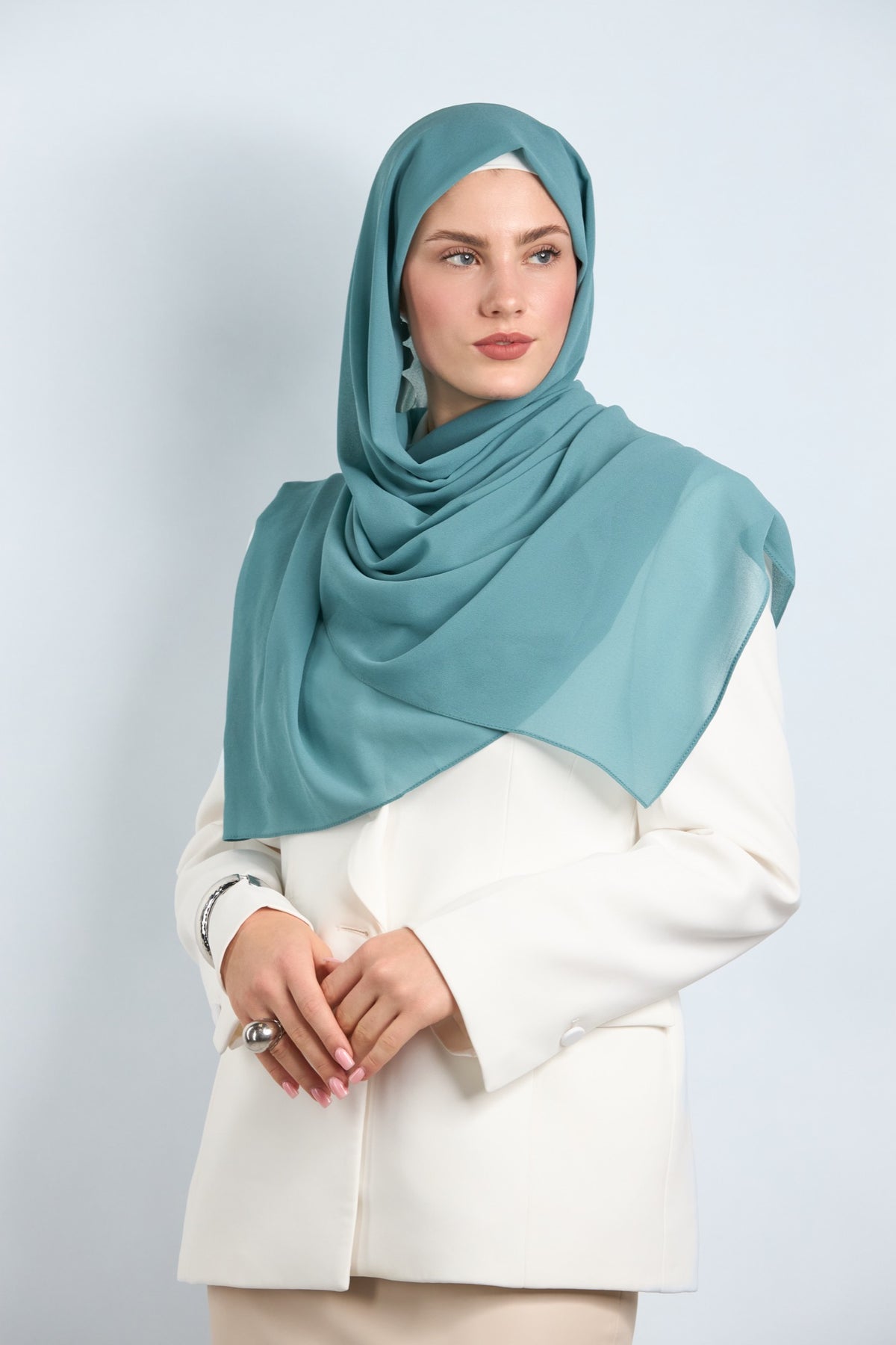 Premium Chiffon Hijab Turquoise 