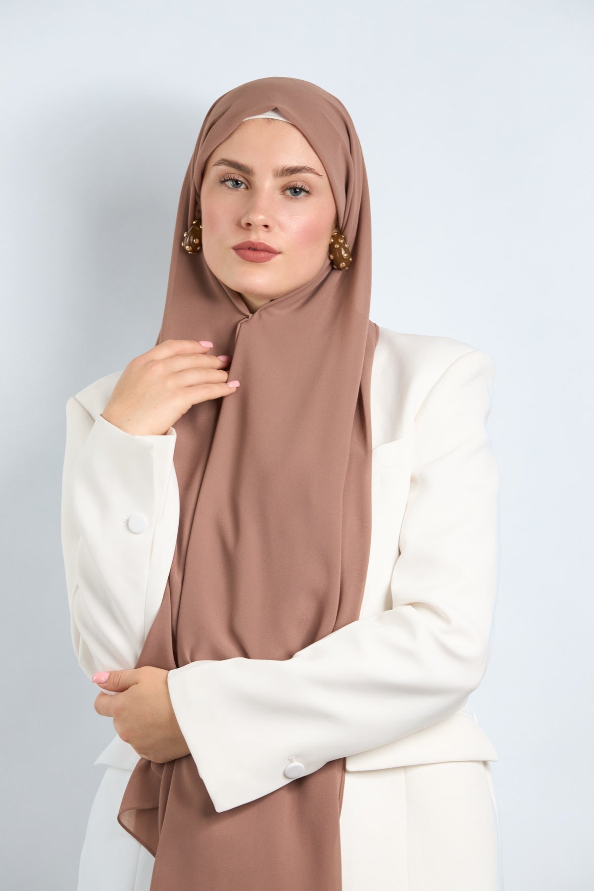 Premium Chiffon Hijab Khaki 