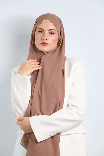 Premium Chiffon Hijab Khaki 
