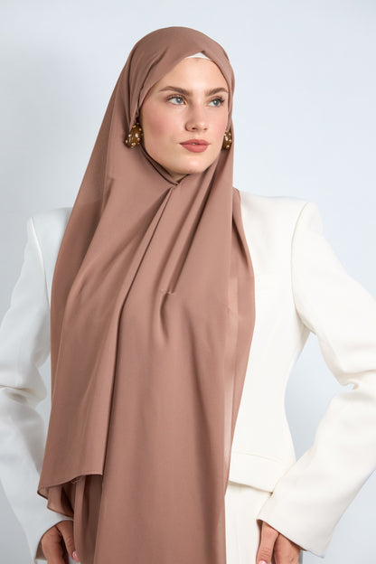 Premium Chiffon Hijab Khaki 