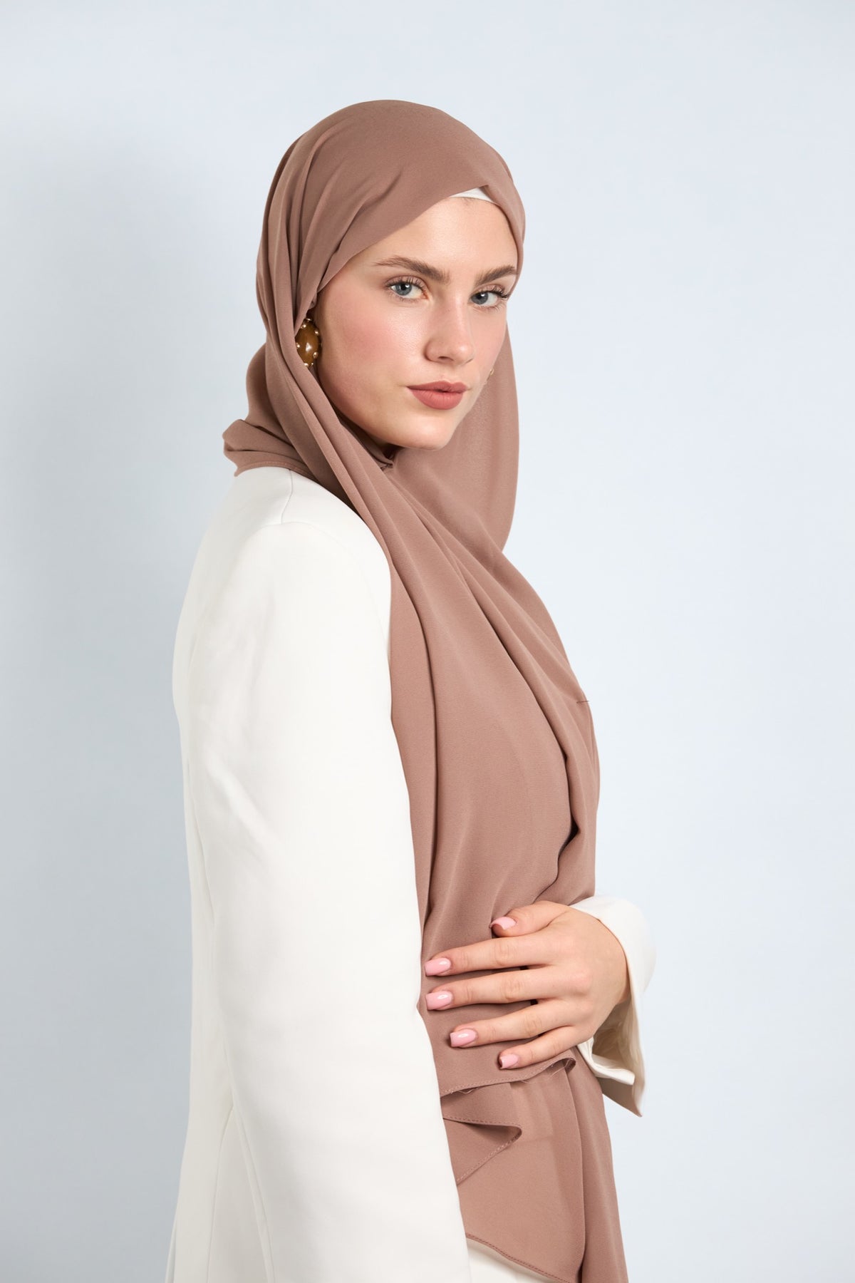 Premium Chiffon Hijab Khaki 