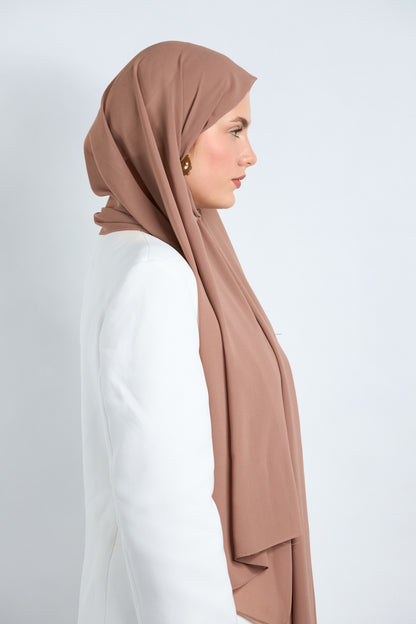 Premium Chiffon Hijab Khaki 