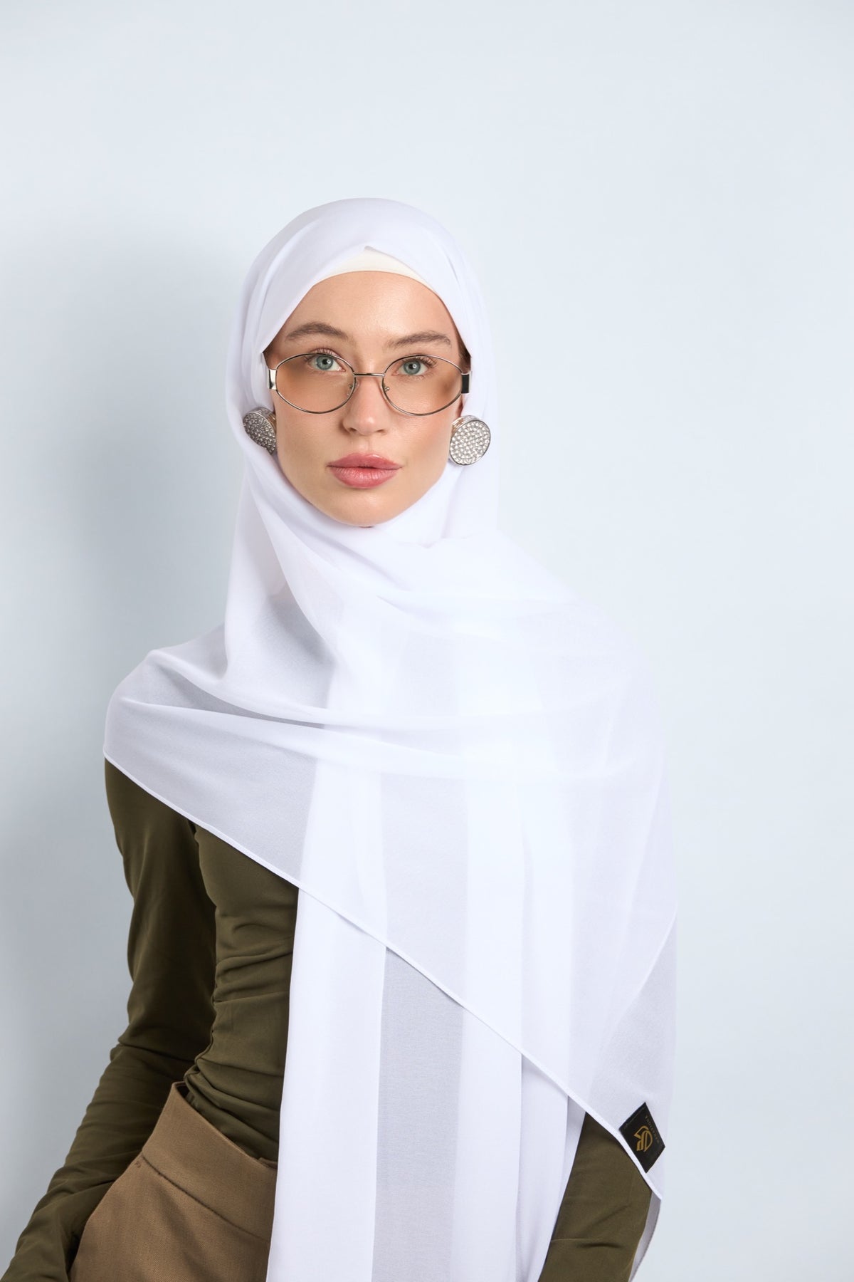 Premium Chiffon Hijab White 