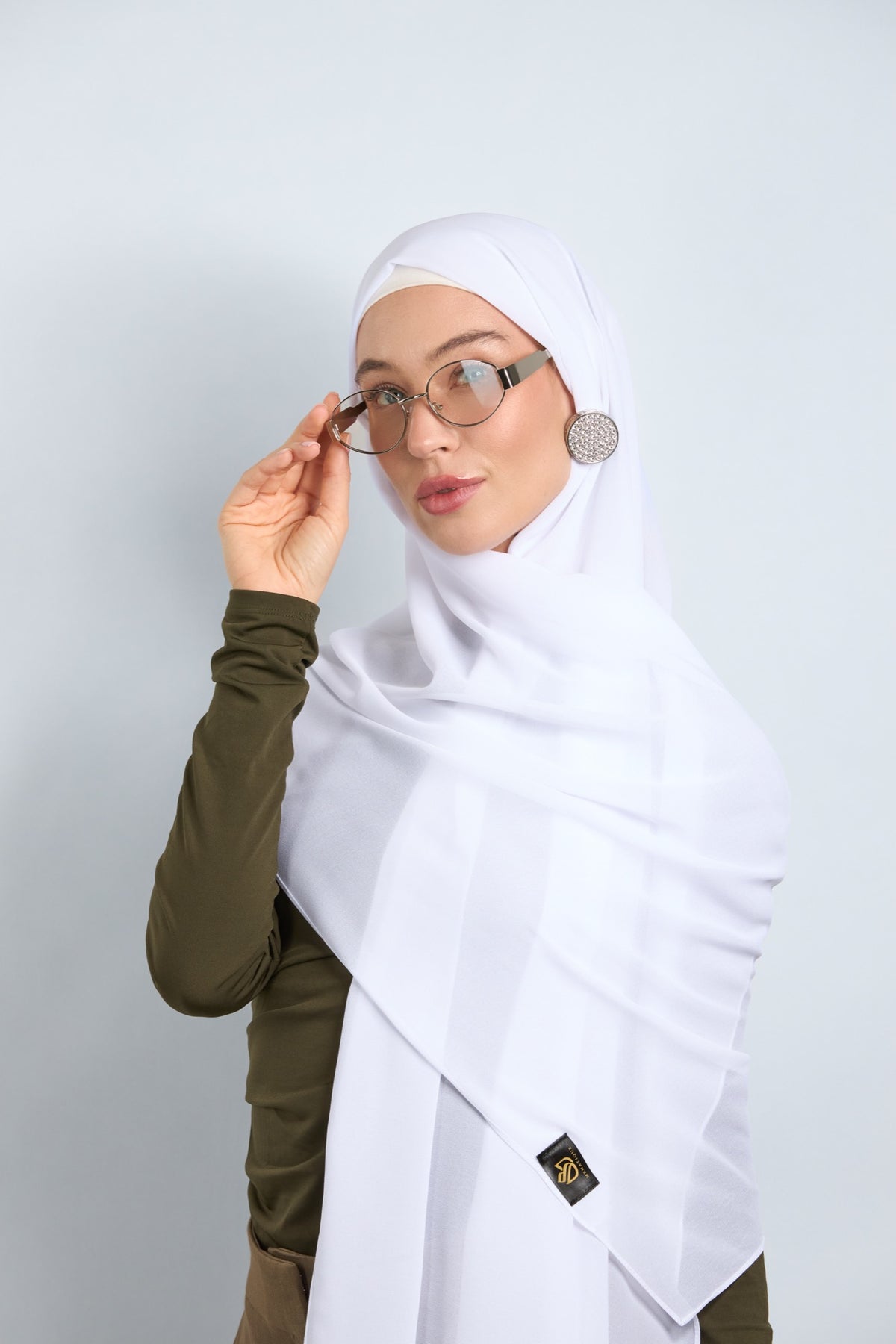 Premium Chiffon Hijab White 