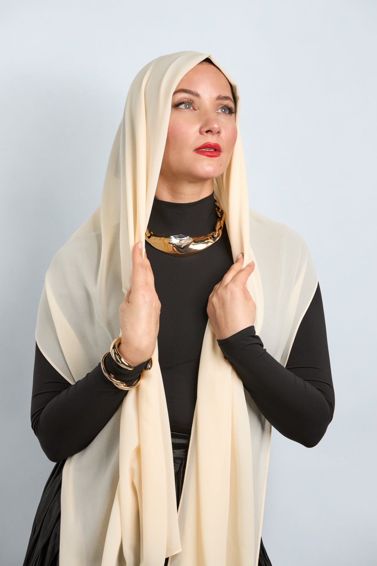 Premium Chiffon Hijab Champagne 