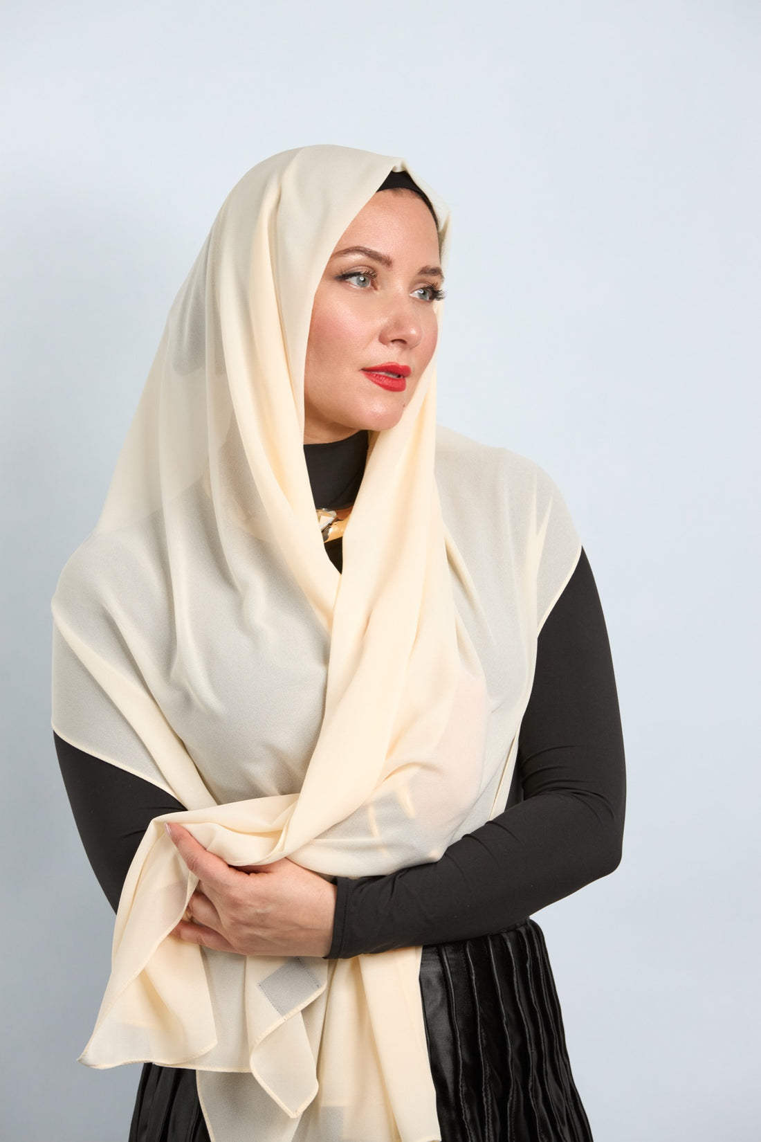Premium Chiffon Hijab Champagne 