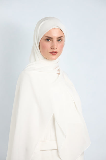 Premium Chiffon Hijab Off White 