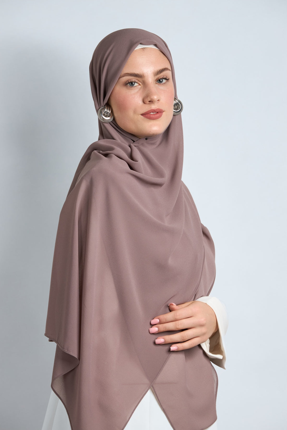 Premium Chiffon Hijab Brownish Gray 