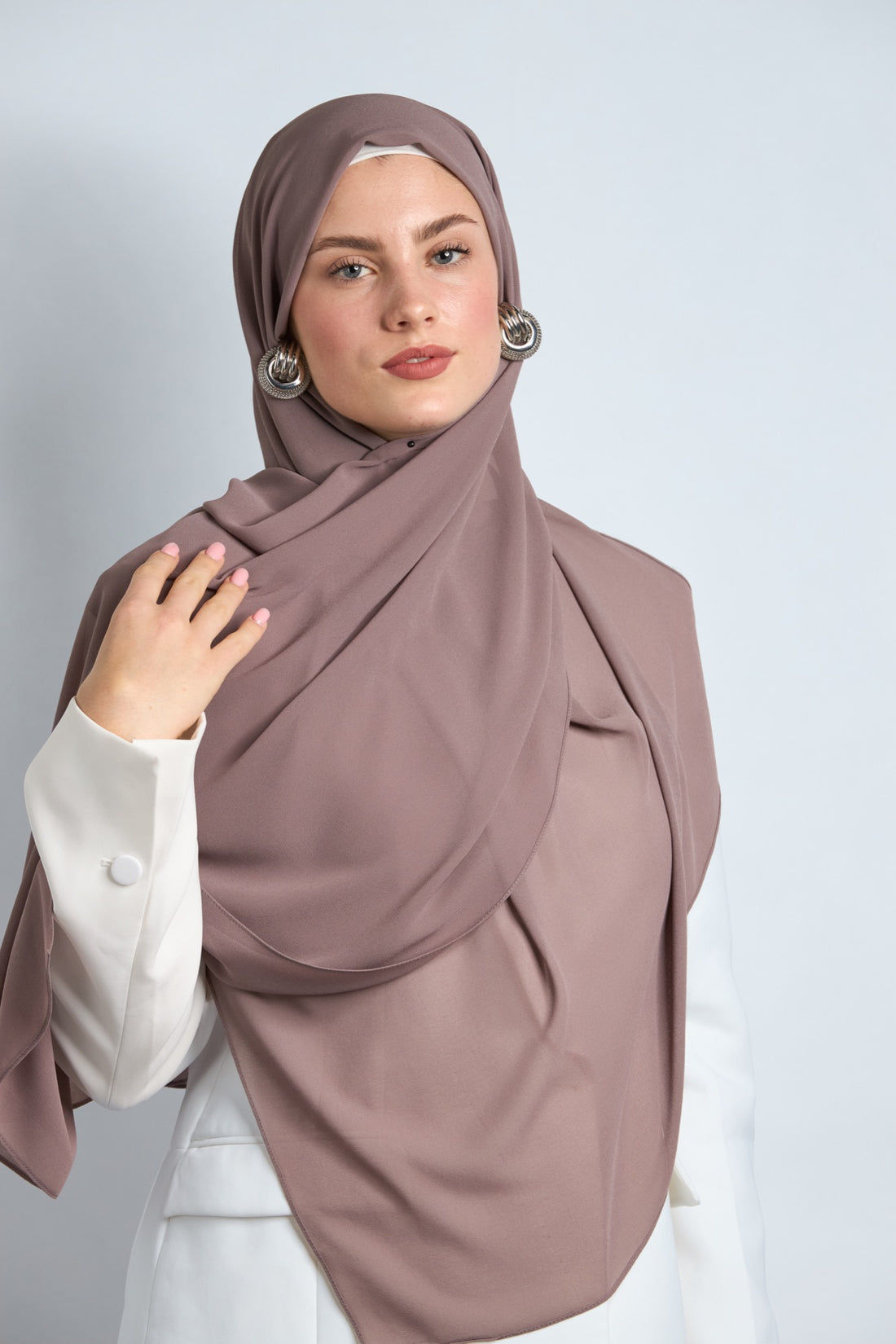 Premium Chiffon Hijab Brownish Gray 