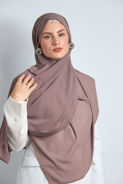 Premium Chiffon Hijab Brownish Gray 