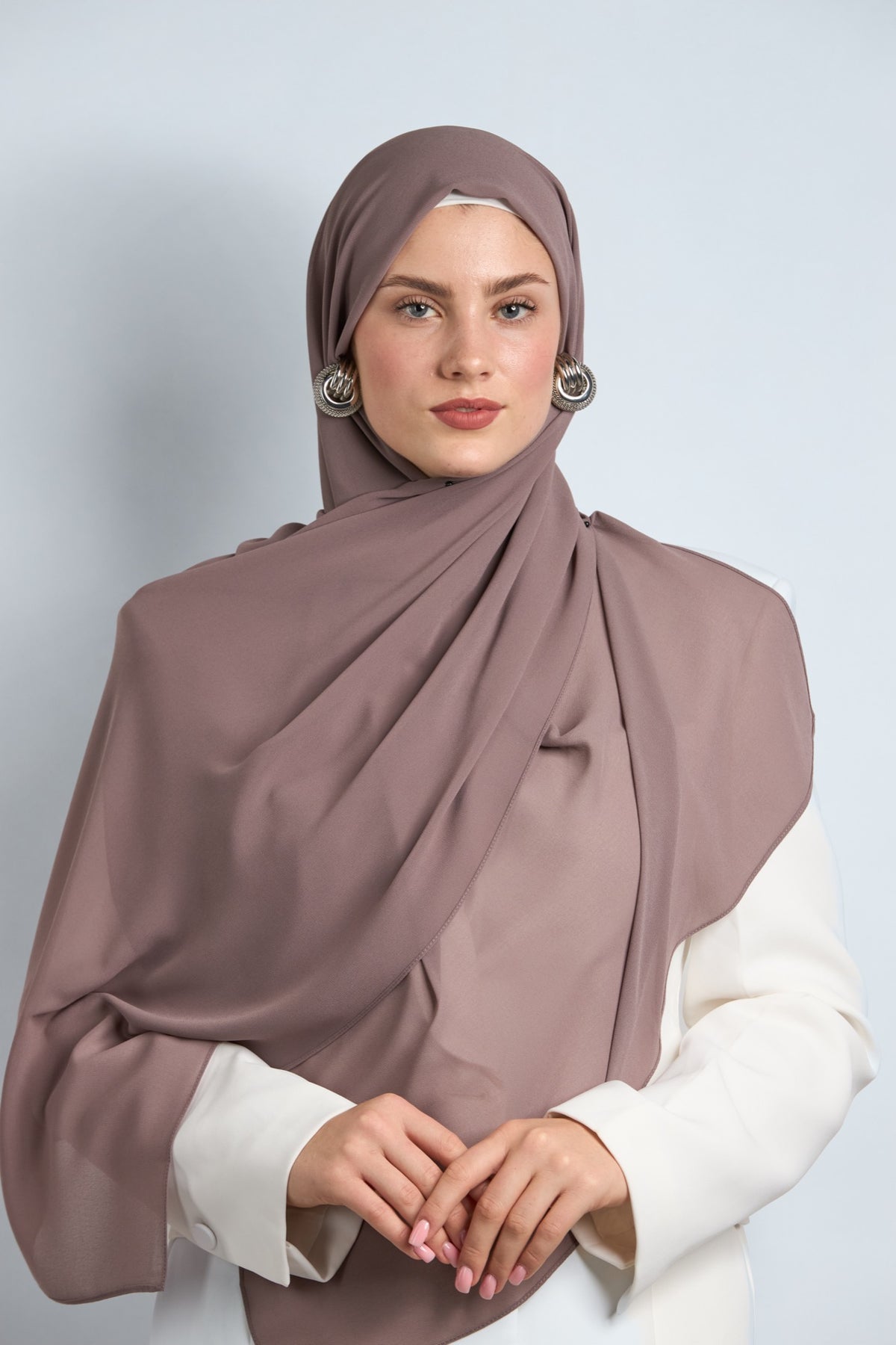 Premium Chiffon Hijab Brownish Gray 