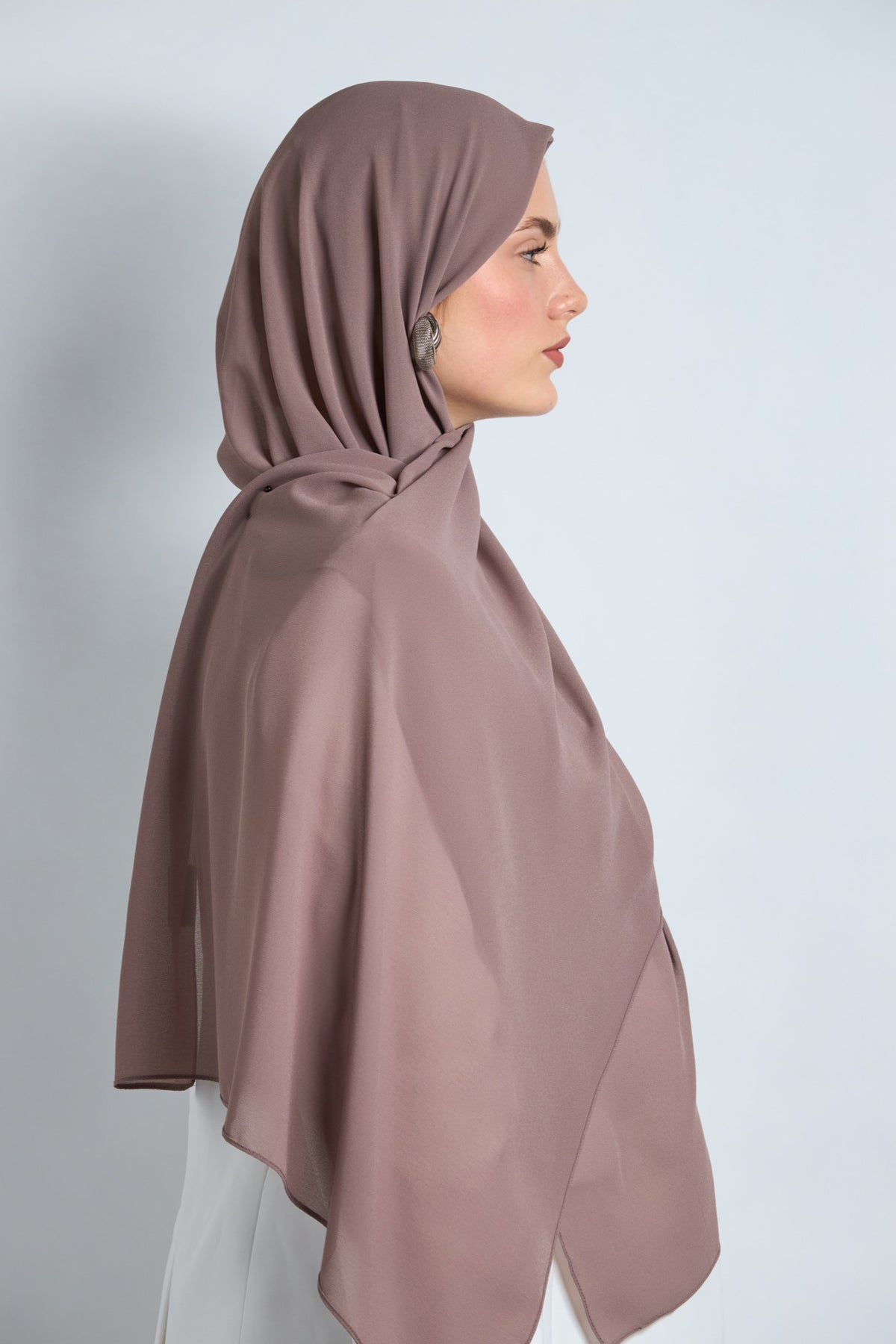 Premium Chiffon Hijab Brownish Gray 