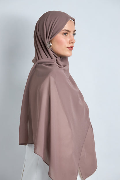 Premium Chiffon Hijab Brownish Gray 
