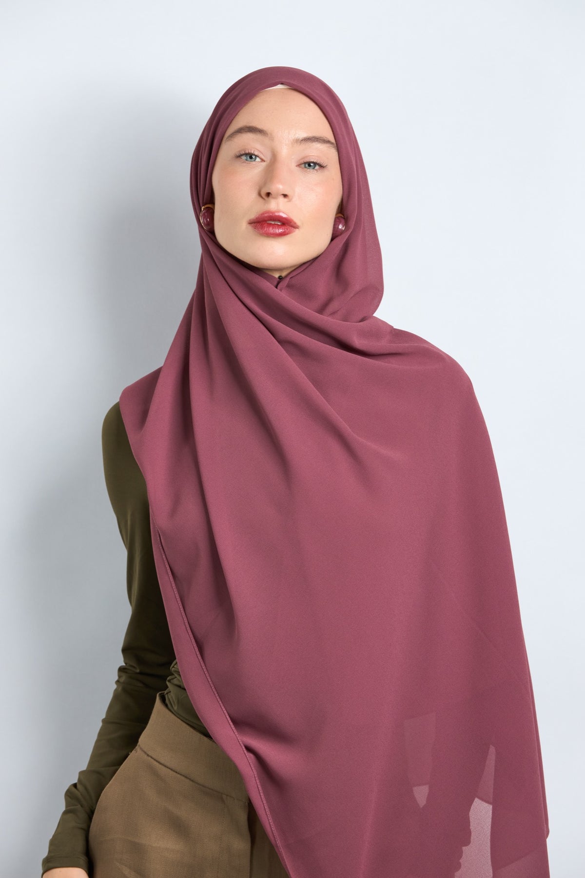 Premium Chiffon Hijab Midnight Purple