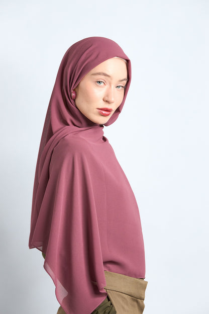 Premium Chiffon Hijab Midnight Purple