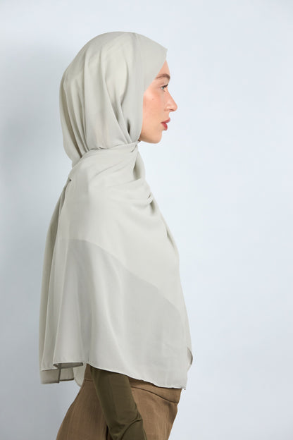 Premium Chiffon Hijab Greenish Gray 