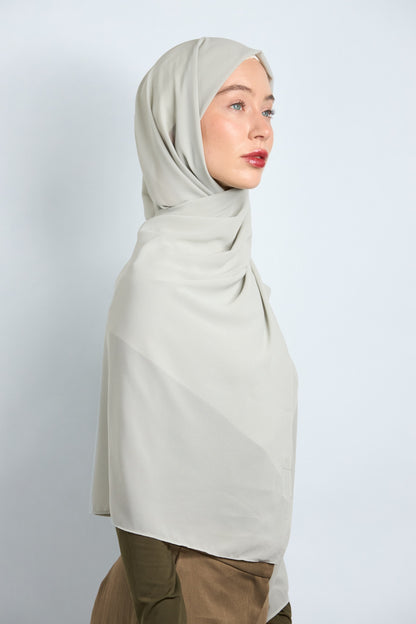 Premium Chiffon Hijab Greenish Gray 