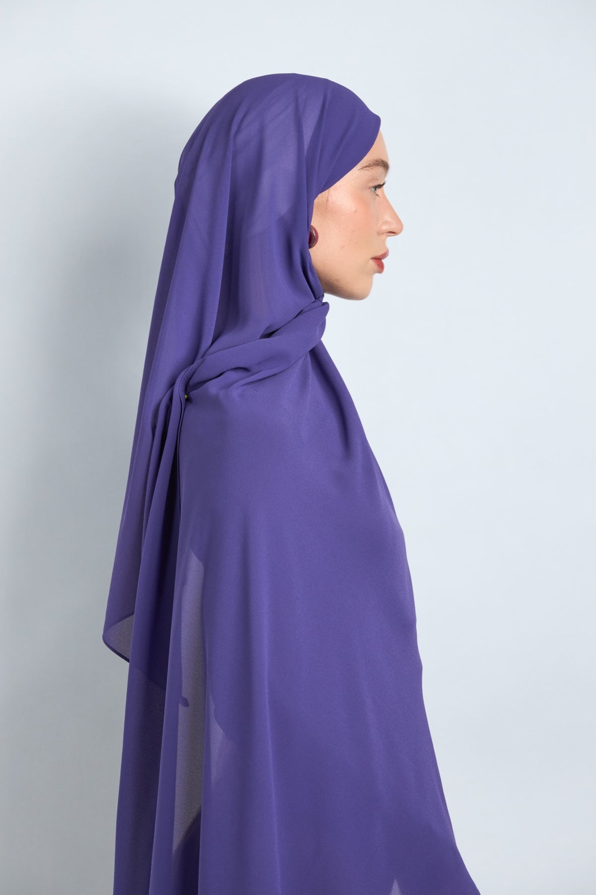Premium Chiffon Hijab Grape Purple 
