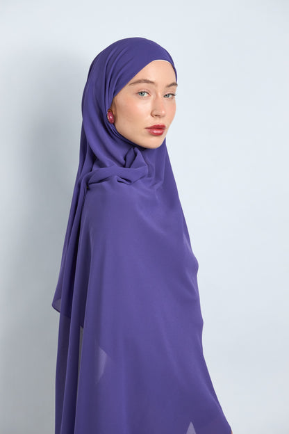 Premium Chiffon Hijab Grape Purple 