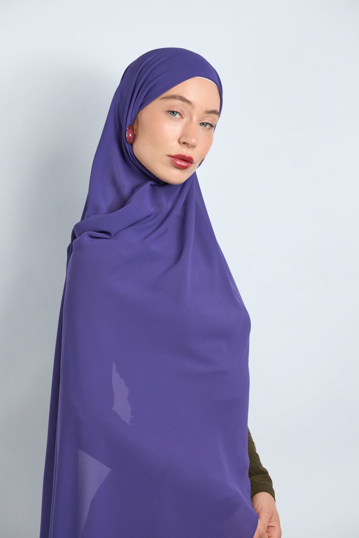 Premium Chiffon Hijab Grape Purple 