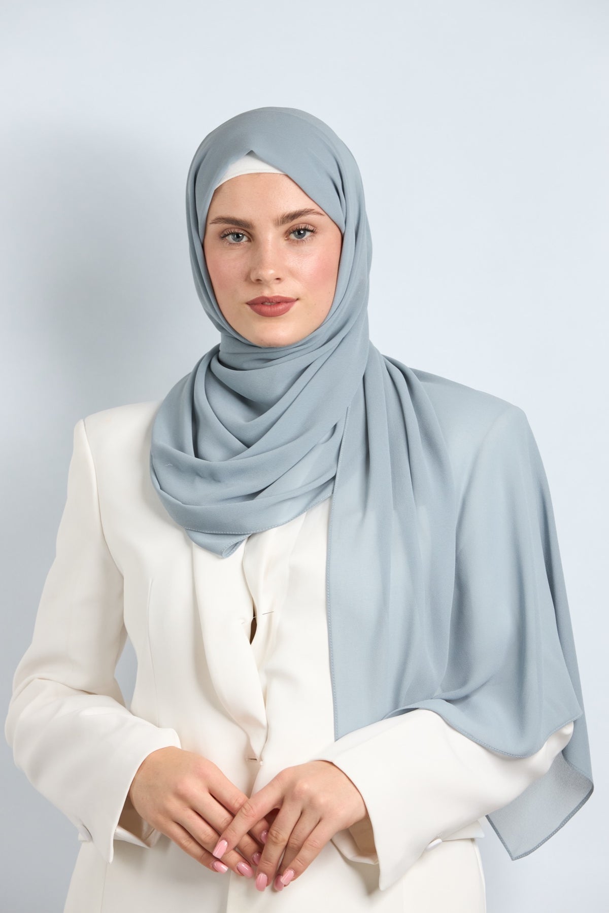 Premium Chiffon Hijab Gray 2 