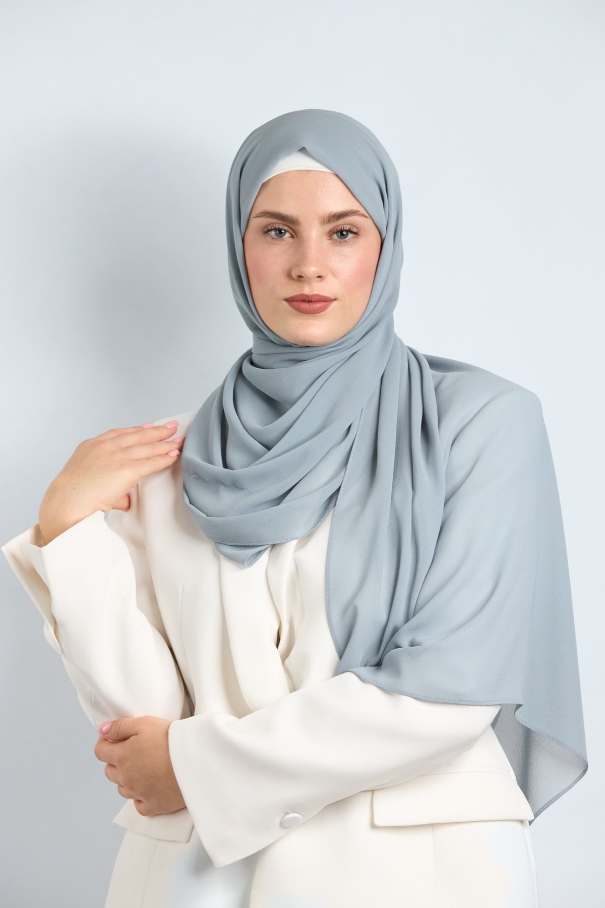 Premium Chiffon Hijab Gray 2 