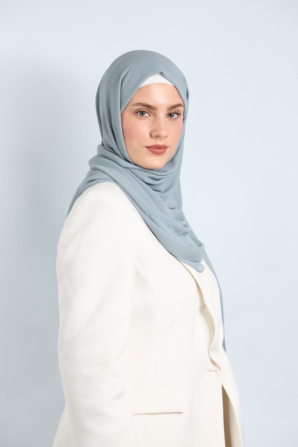 Premium Chiffon Hijab Gray 2 