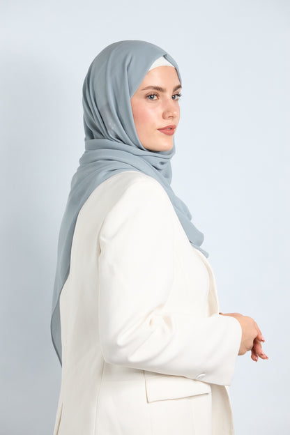 Premium Chiffon Hijab Gray 2 
