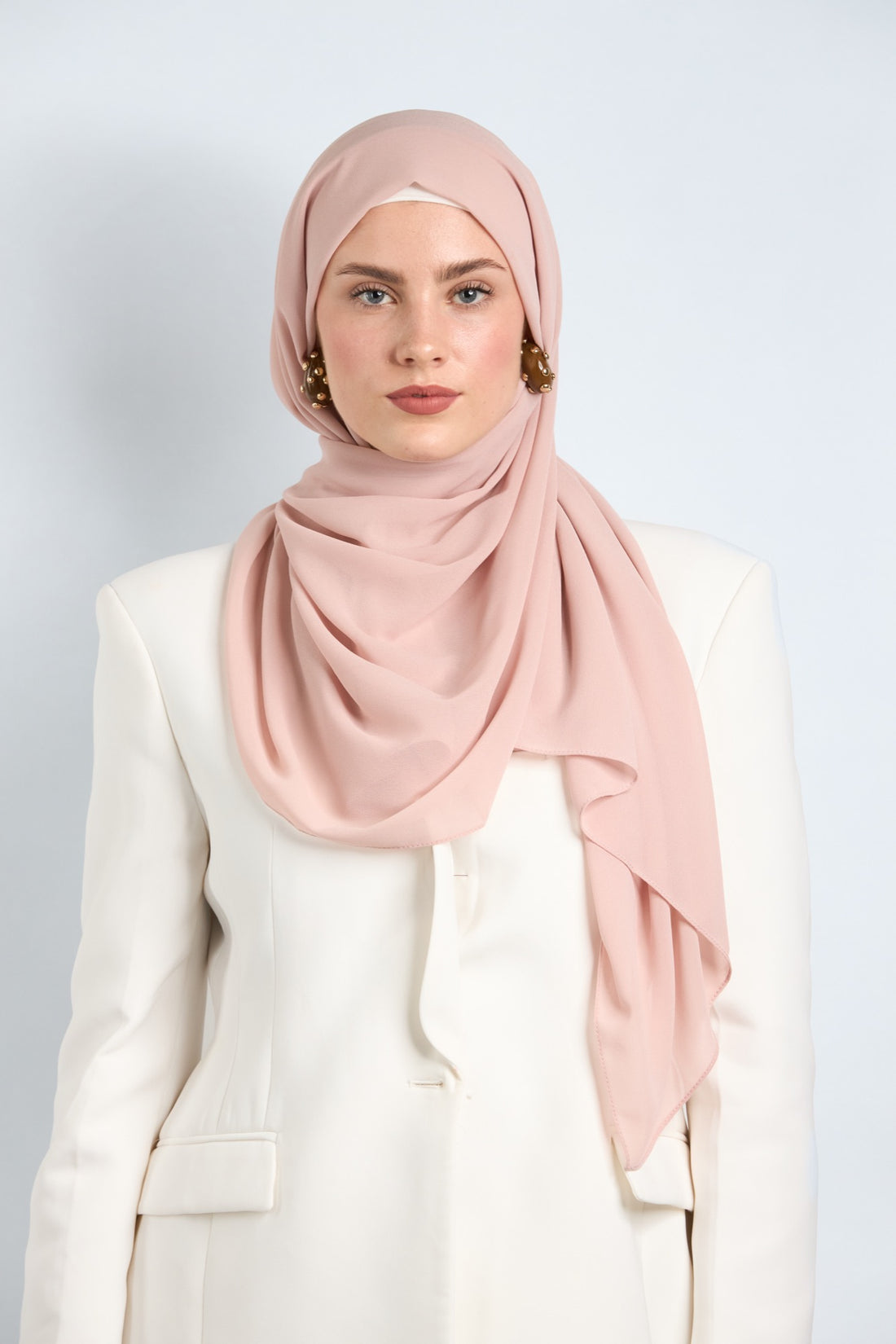 Premium Chiffon Hijab Light Peach 