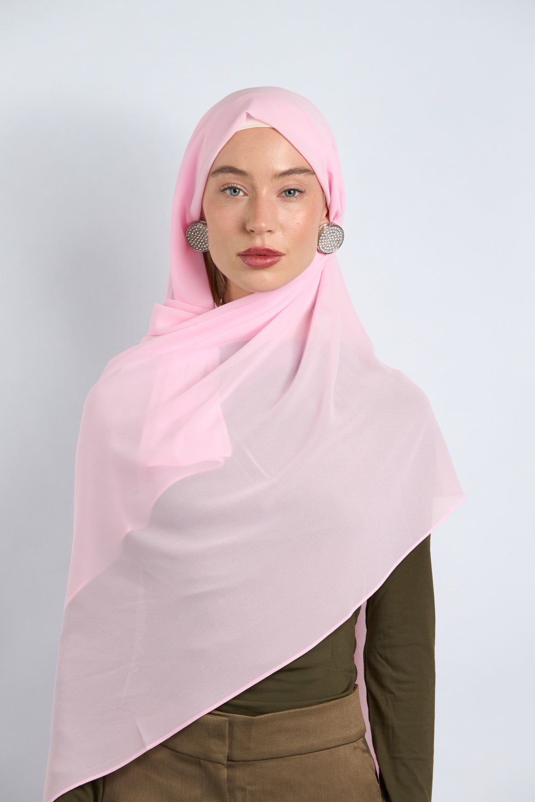 Premium Chiffon Hijab Carnation Pink 