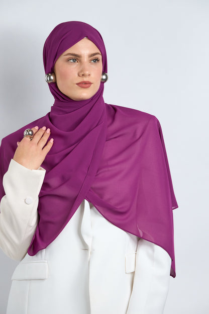 Premium Chiffon Hijab Purple 2 