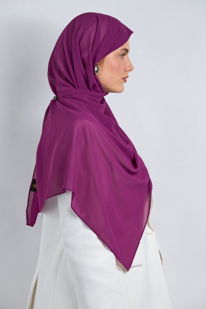 Premium Chiffon Hijab Purple 2 