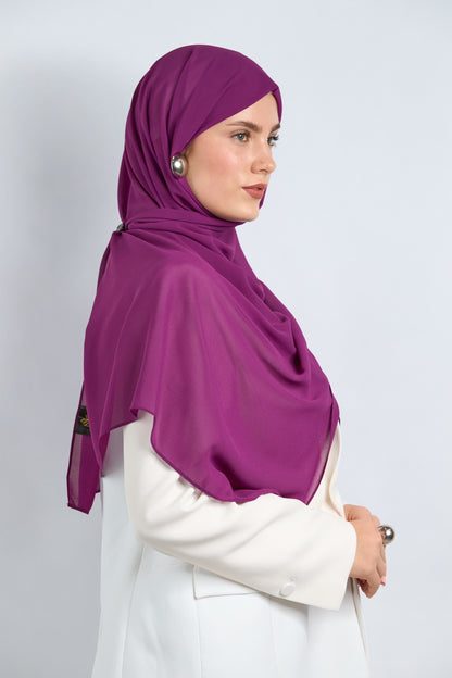 Premium Chiffon Hijab Purple 2 