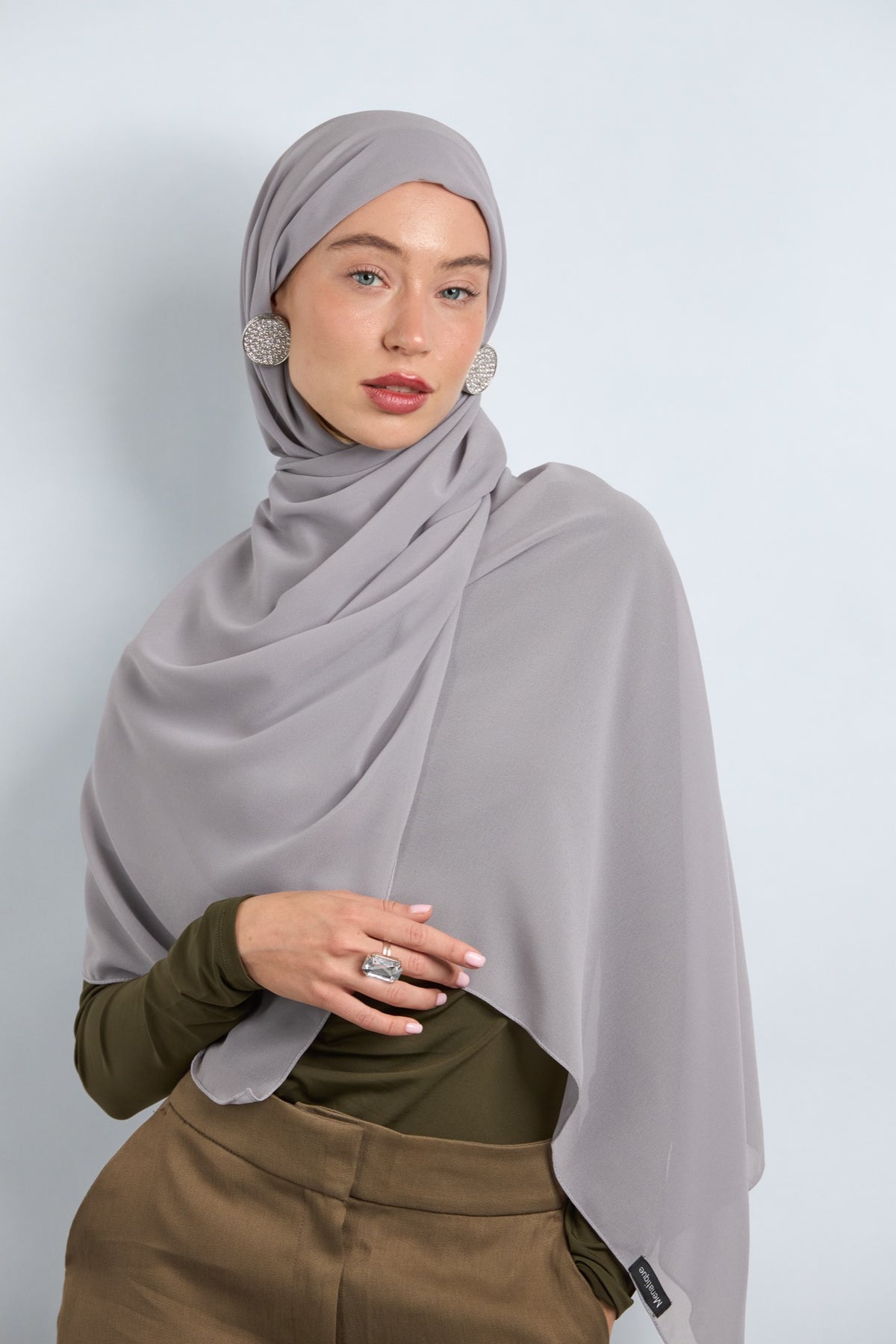 Premium Chiffon Hijab Gray 